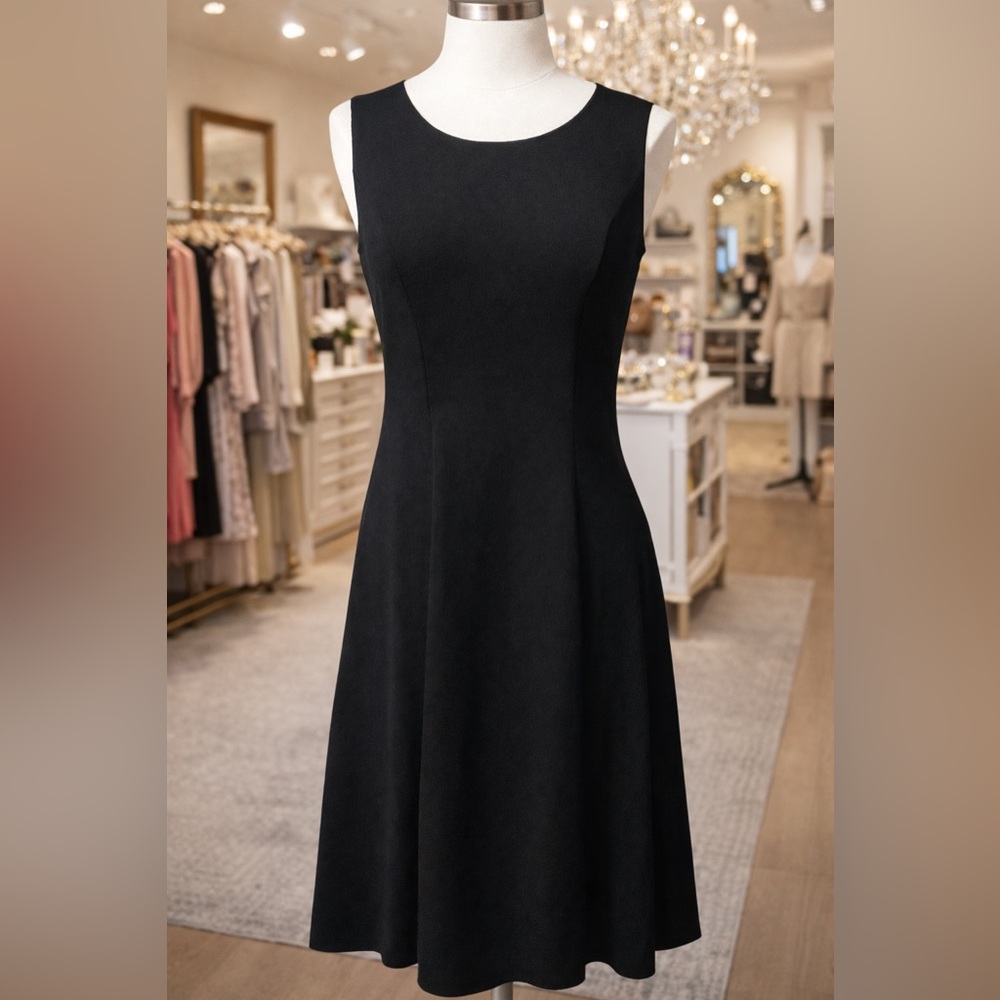 DN Design Black A-Line Sleeveless Dress – Career Work Occasion
